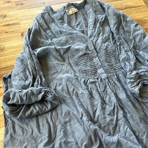 Gauzy Cotton Vintage Style Shirt Plus Size